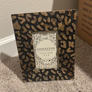 Francesca's Collections Black and Tan Leopard-Print Photo Frame